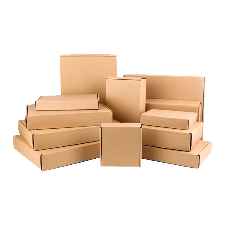 Small Brown Mailer Boxes Shipping Corrugated Box Cartons 25x15x4cm for Items