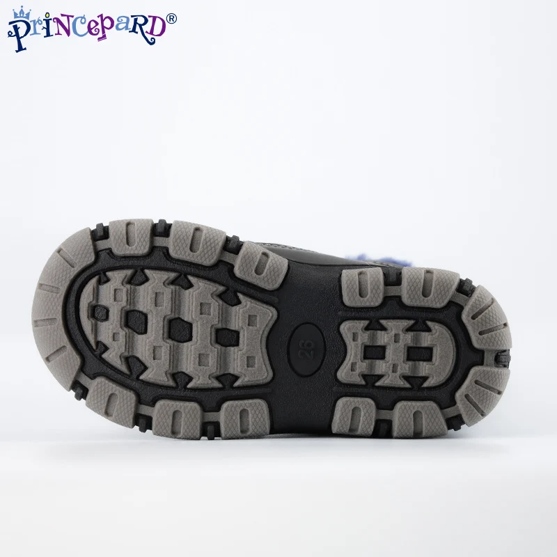 Princepard Wholesale Boys Winter Fur Warm Snow Orthopedic Boots Kids Shoes For