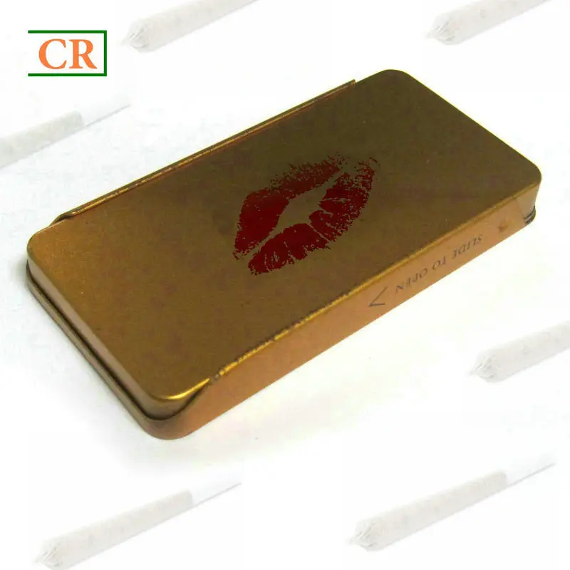 Organic Hemp Cigarette Metal Boxes Tinplate With Metal Insert Price