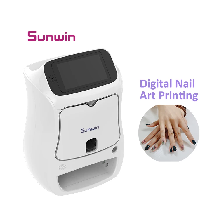 Automatic portable photo picture mobile finger 3d nail polish stickers DIY patterns nails art drying painting machine for sale