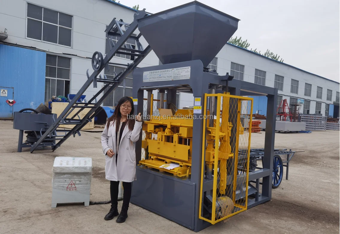 Widely used QTJ4-26 D block machine made in china  with wood pallets