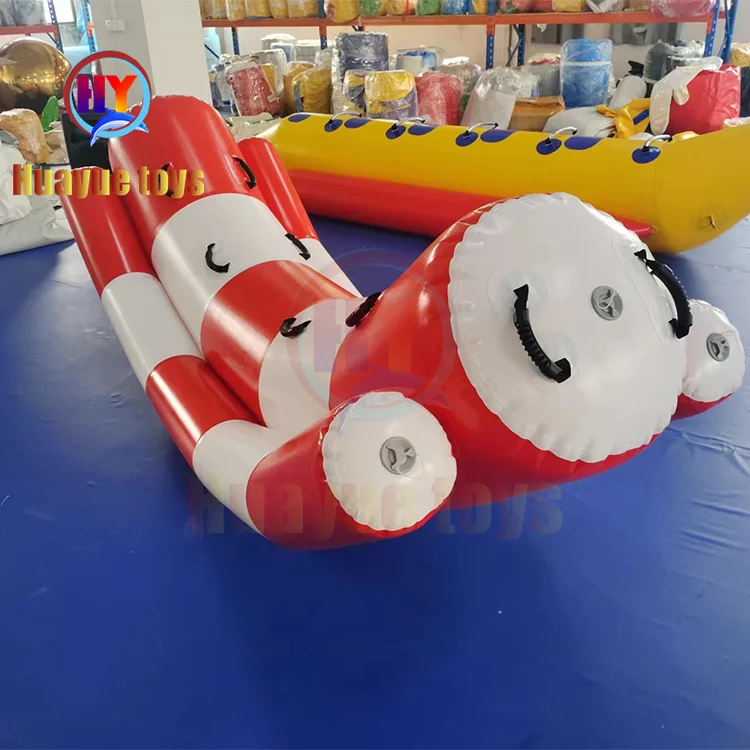 Надувные аквапарк Плавающие водяные двойные качели rodeo aqua water totter