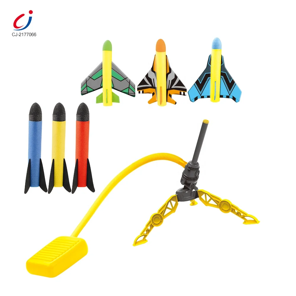 Chengji eva foam soaring outdoor pedal powered rocket launcher toy air rocket ultra rocket launcher for sale