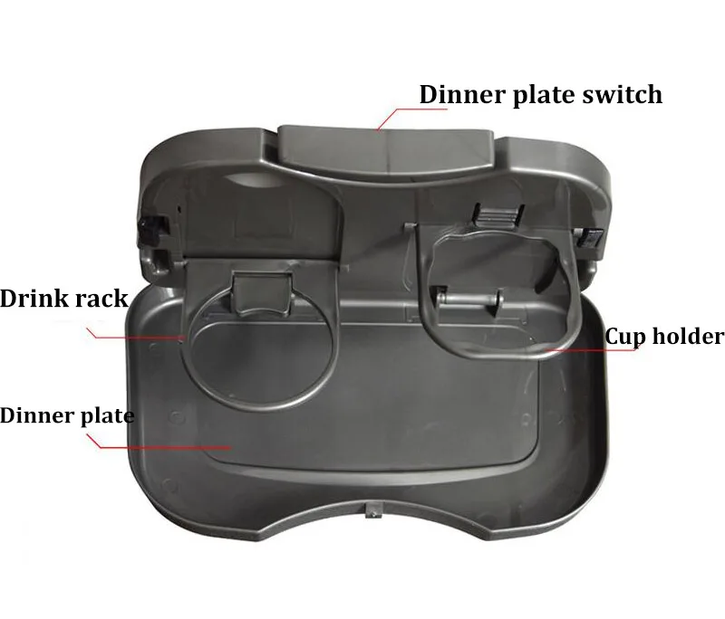 Foldable Car Back Seat Table Cup Holder Drink Tray Used For Storing Beverage Bottles And