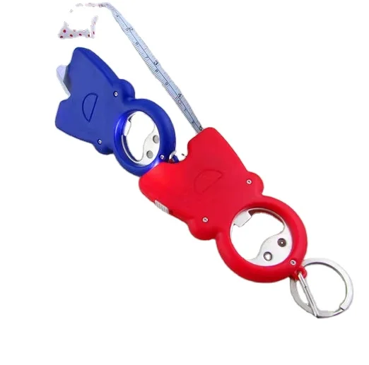 3 colors in stock for instant custom print 1m tape measure LED light bottle opener beer opener measuring tape keychain