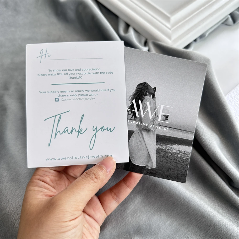 Wholesale Custom Jewelry Care Card Paper Thank You Card For Your Purchase Instruction Card