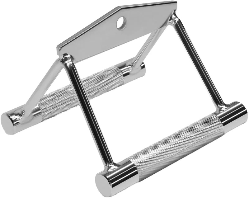 Double D Row Handle Cable Attachment Non-Slip Alloy Handle with 360 Steel Swivel