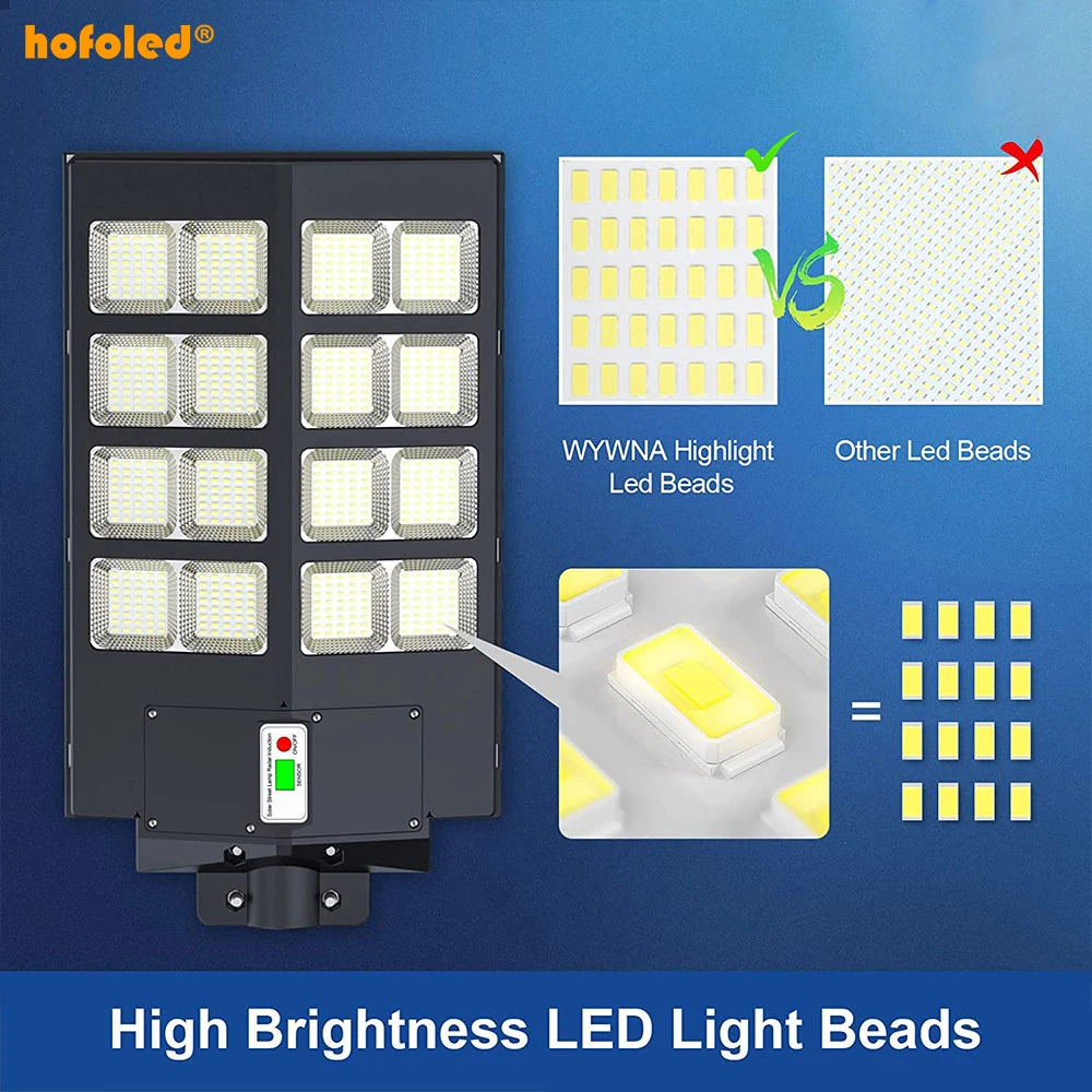 High Brightness Outdoor All in One Integrated Dusk to Dawn 600w 800w 1000w 2000 Watt Led Solar Street Light