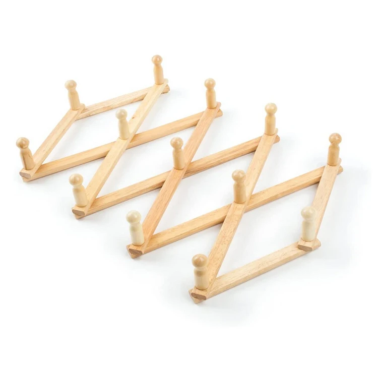 Hot sale nordic wood coat rack key holder clothes cup hangers simple hook wall shelf home decorative bedroom furniture
