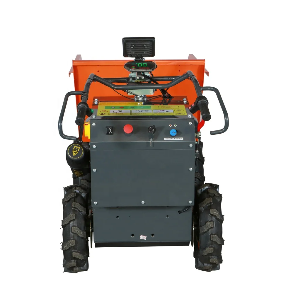 CE Four-Wheel Electric Mini Dumper Self-Loading Front Loader Dump Truck with Bucket Used Rated Load 5 Ton Drive Type Track