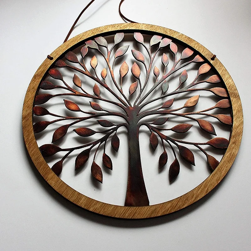 Modern Art Cut Metal Wall Hanging Decorative Tree of Life Wall Art Decor corten Steel Crafts