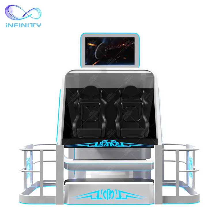 Free download movie games vr game machine motion thrill ride simulator 9d vr roller coaster 360 degree 2 seats