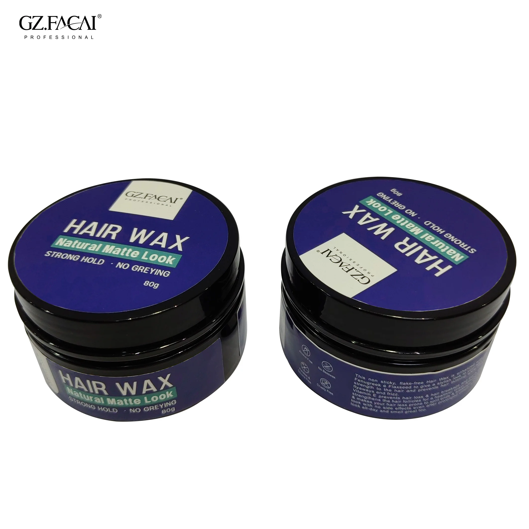 Low MOQ Private Label Alcohol Free Fashion Hair Best Fashion Clay Gel Pomade Men Styling Hair Wax For Hair 100g