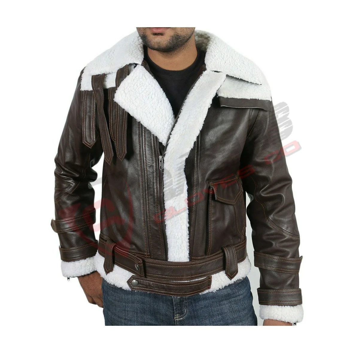 White-Striped New-Arrival Winter Breathable Genuine Leather Coat Motorbike Woman Leather Plus-Size Blacked Denim Jackets