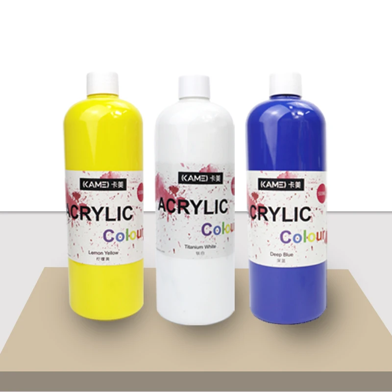 Оптовая продажа, Высококачественная большая бутылка акриловой краски KAMEI 500 мл для художников