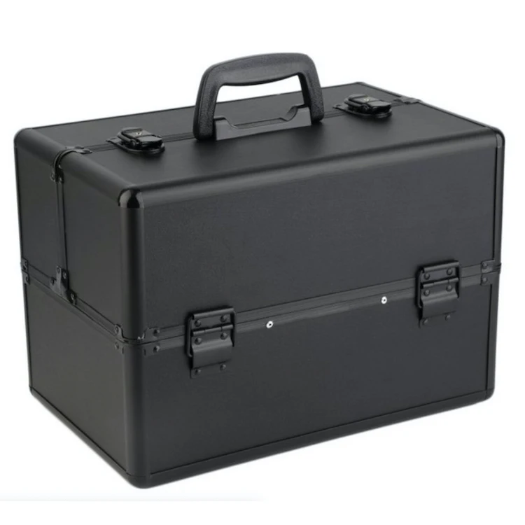 
OEM Makeup Beauty Case Plastic Makeup Display Eyelash Nail Polish Case Aluminum Vanity Makeup Case 