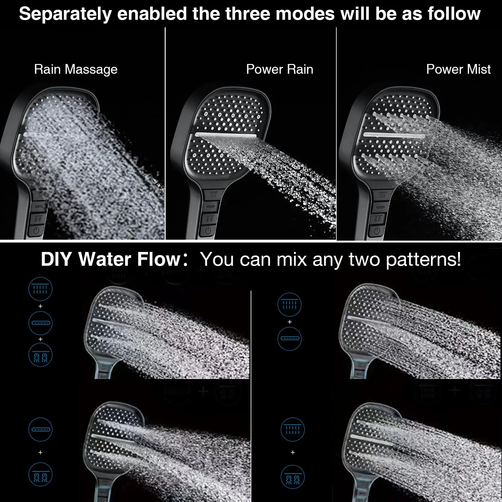 High-end Shower Head with Lifting Rod