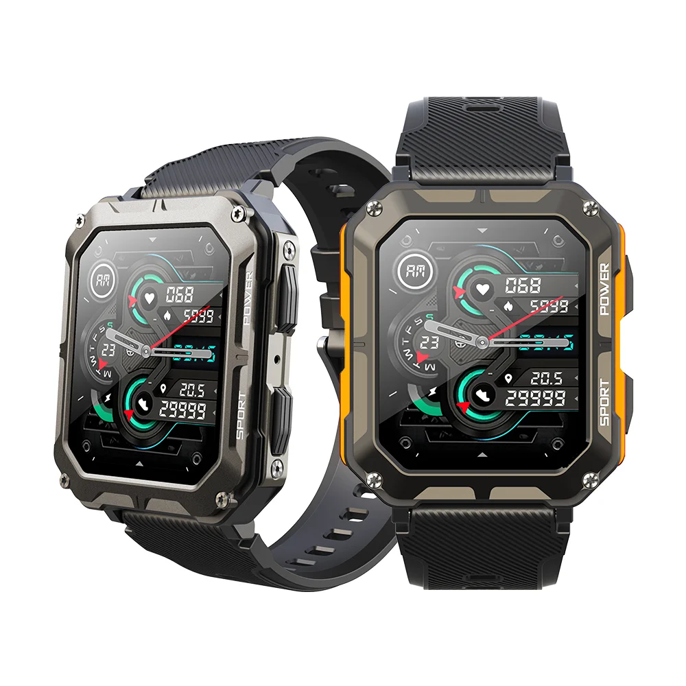 Factory C20pro Smartwatch 1.83 Inch Sport 5atm IP68 Inteligentny Zegarek Mejor Men Militarying Level C 20 C20 Pro Smart Watch