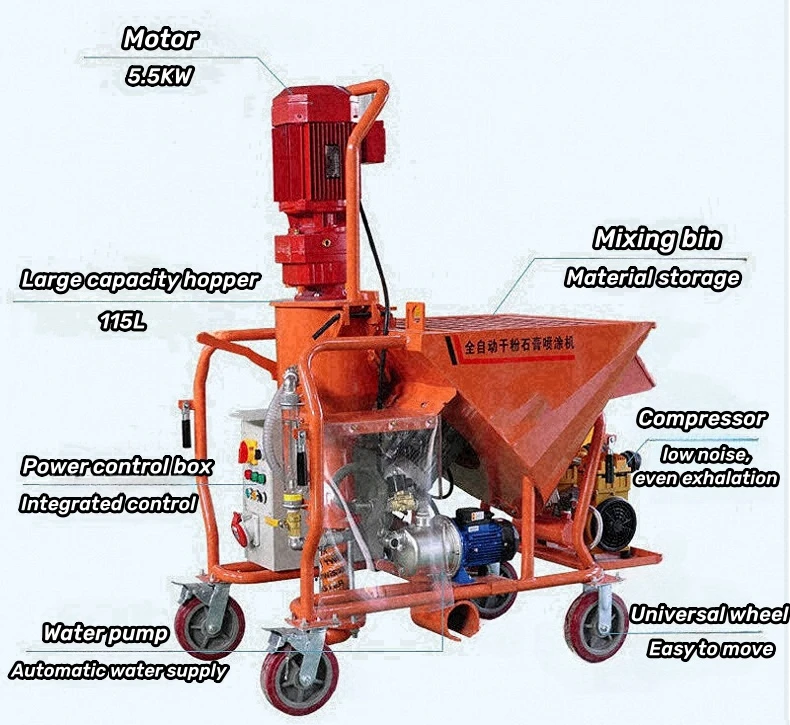 Pft Internal Wall Automatic Gypsum Plaster Cement Spray Machine