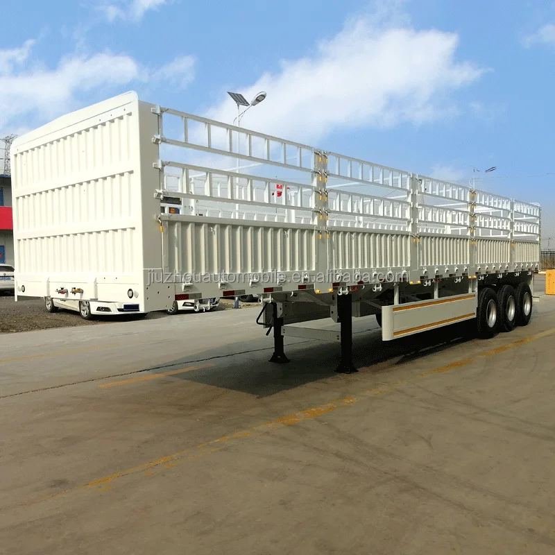 Fence Cargo Semi Truck Side Wall Trailer 3 Axles 40ft 12m 50ton Semi-trailer Dump Truck Trailer tractor trucks
