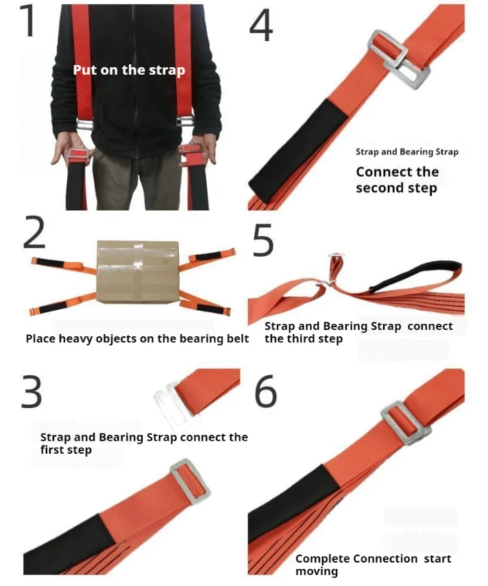 Portable Double Belt Multi-Function Home Moving Artifacts Labor-Saving & Safety Product Anti-Slip Feature Canvas Upper Material