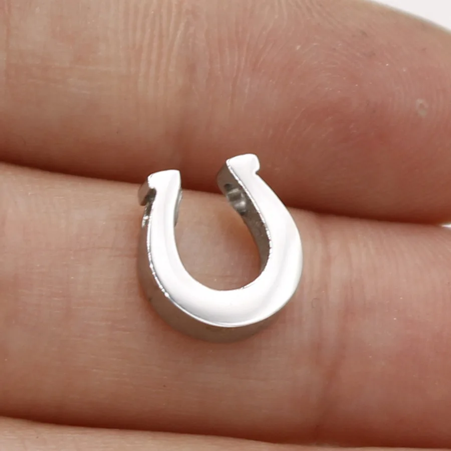 Wholesale Stainless Steel Beaded  Heart Shape Charms Unicorn Star Moon Crown Music Note Horseshoe Fish Tail  for Jewelry Making