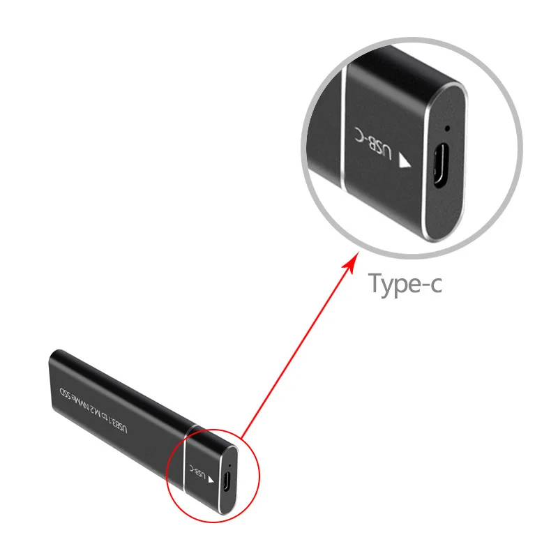 Жесткий диск M.2 поддерживает протокол ngff/nvme ssd к usb3.1 твердотельный металлический жесткий type-c