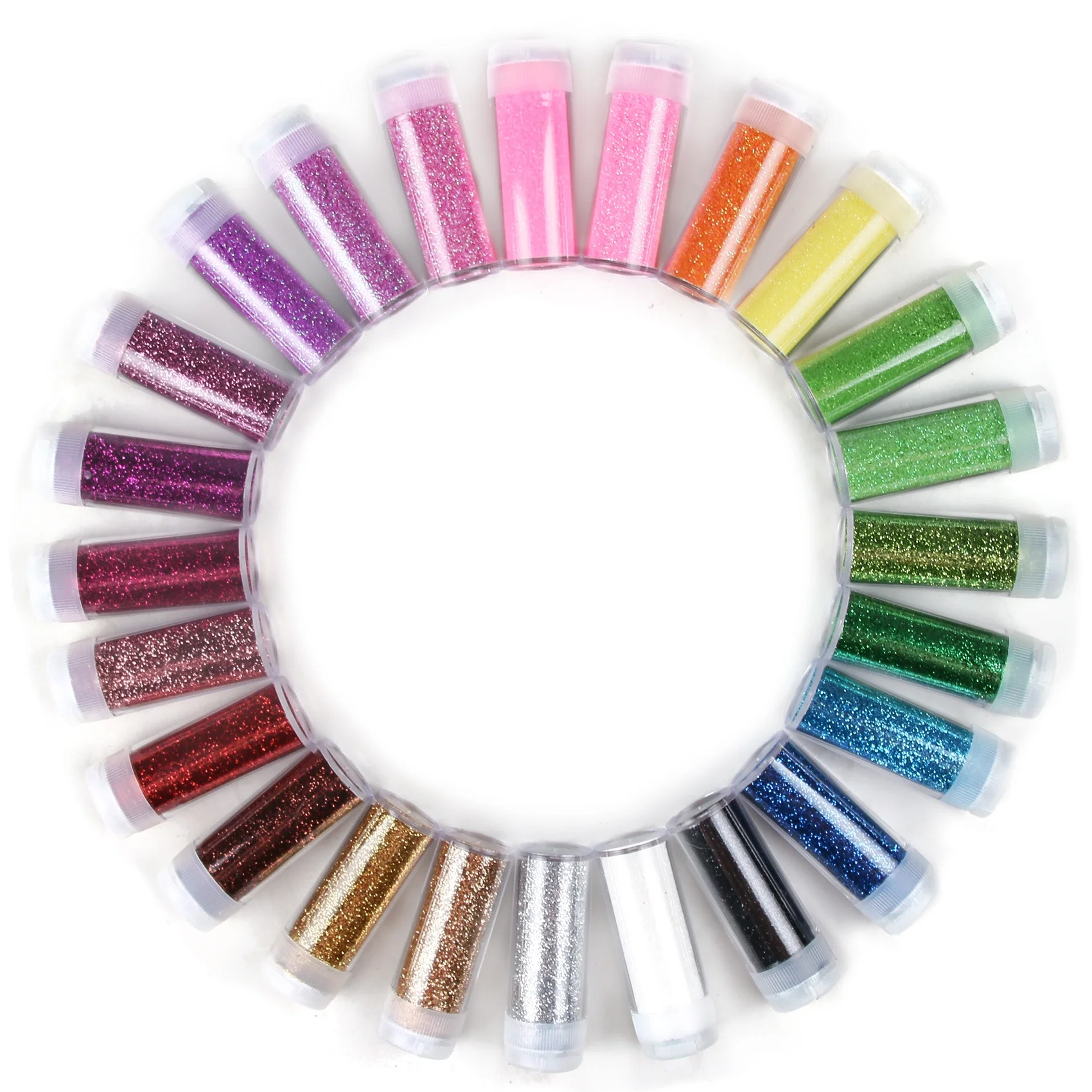 PET Glitter Powder For Nail Polish Craft Christmas Decoration DMC Series  High Flash Glitter 8g in Jar 12 Colors in a Set