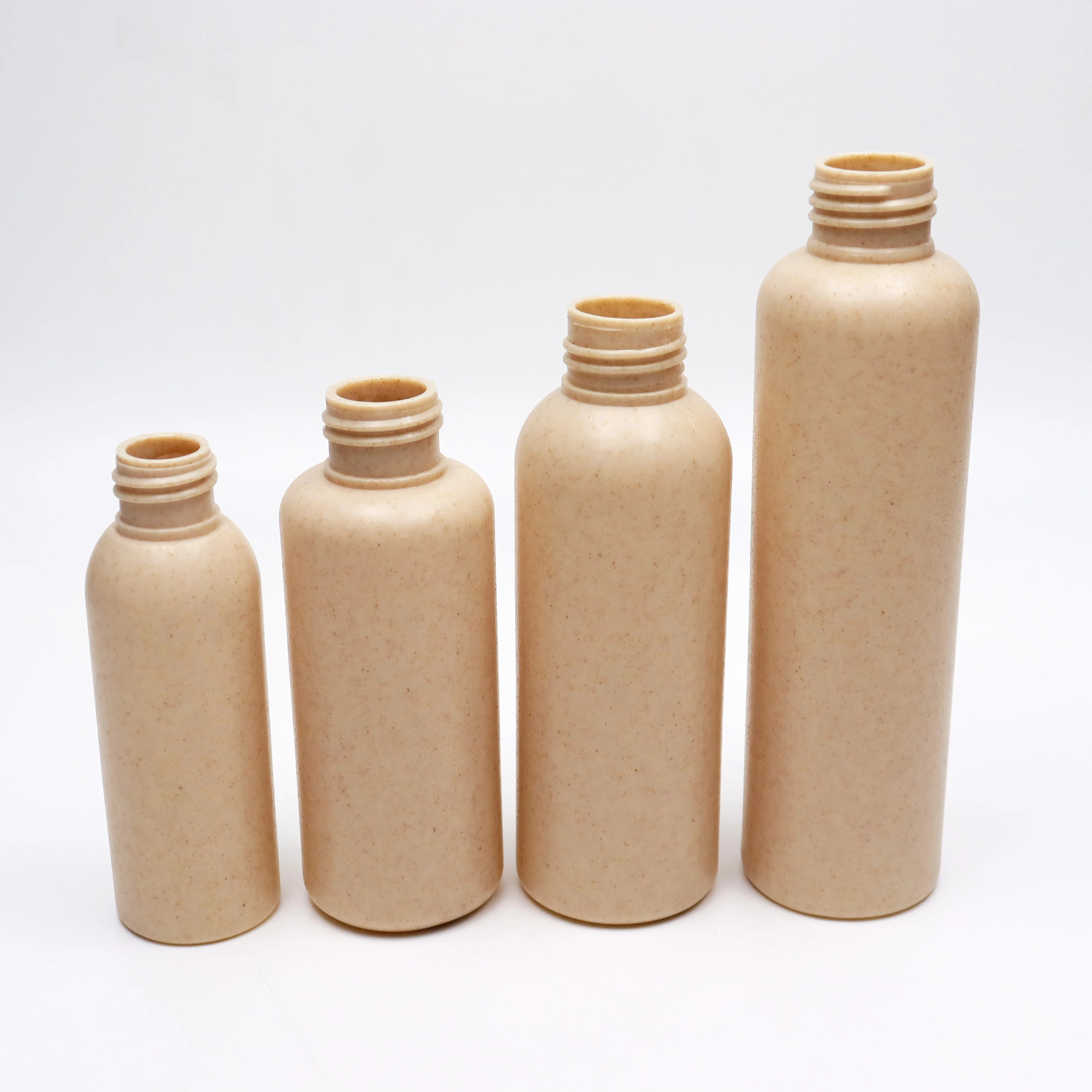 Custom eco friendly biodegradable plastic shampoo spray container compostable wheat straw packaging