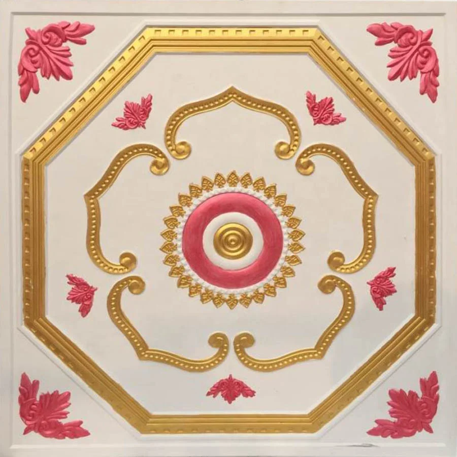 Square Edge Heat Insulation Function GRG Gypsum Tiles/Glass Fiber Reinforced Plaster Ceiling