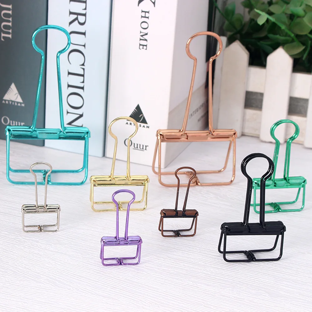 Hollow creative binding long tail clip office stationery fixed butterfly ticket paper clip metal binder clip