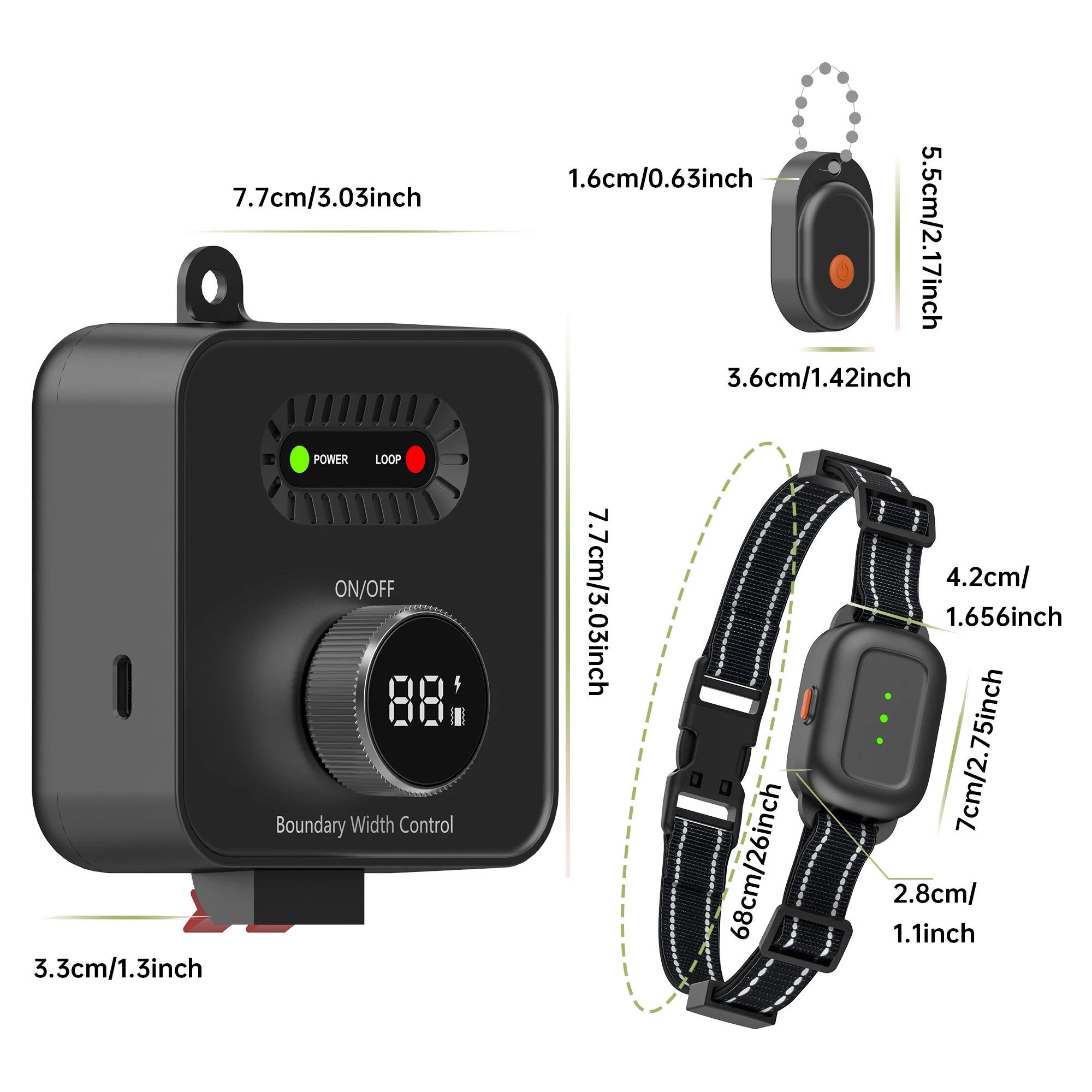 Portable Wired Electric Pet Dog In-Ground Fence Custom Weight Buried Wire Dog Training System with Underground Shock Collar