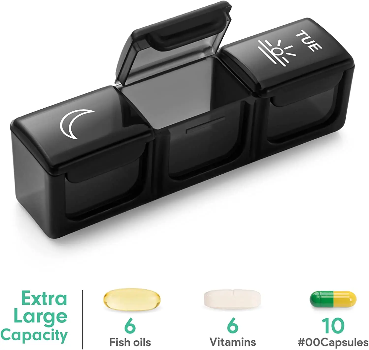 21 Case Travel Pill Organizer Small Portable 7 Days Pill Box With Leather Case Pill Storage Box