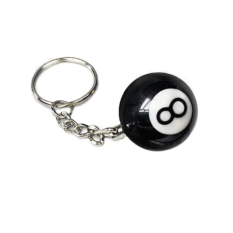 high quality Phenolic resin Billiard balls keychain 25mm Pool Ball in NO8/NO9/whiteball keyrings Billiard accessories