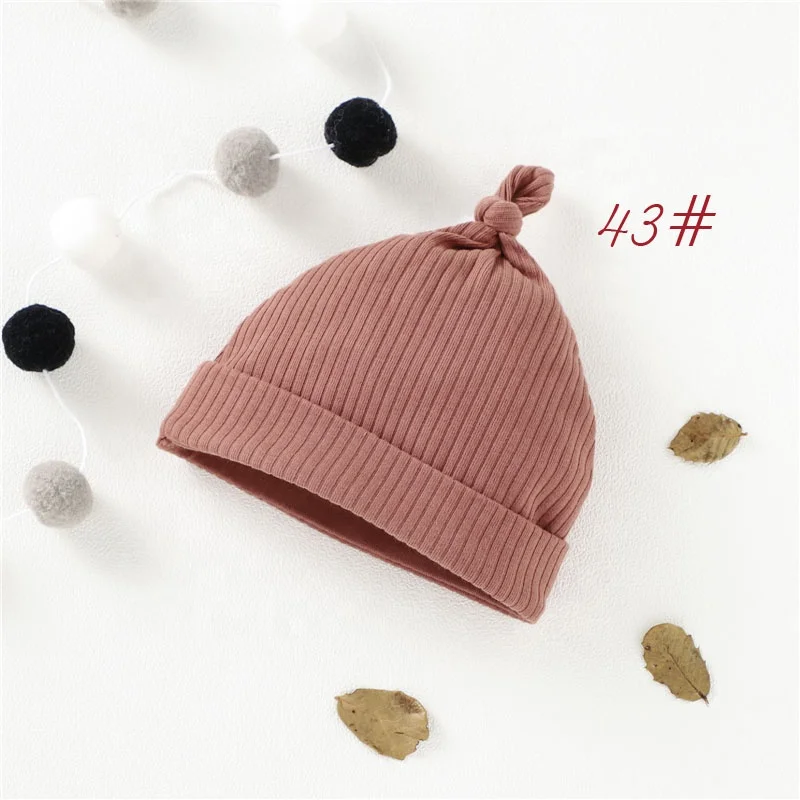 Эластичная ребристая детская шапка 0-6 м, оптовая продажа, шапка из органического хлопка для младенцев