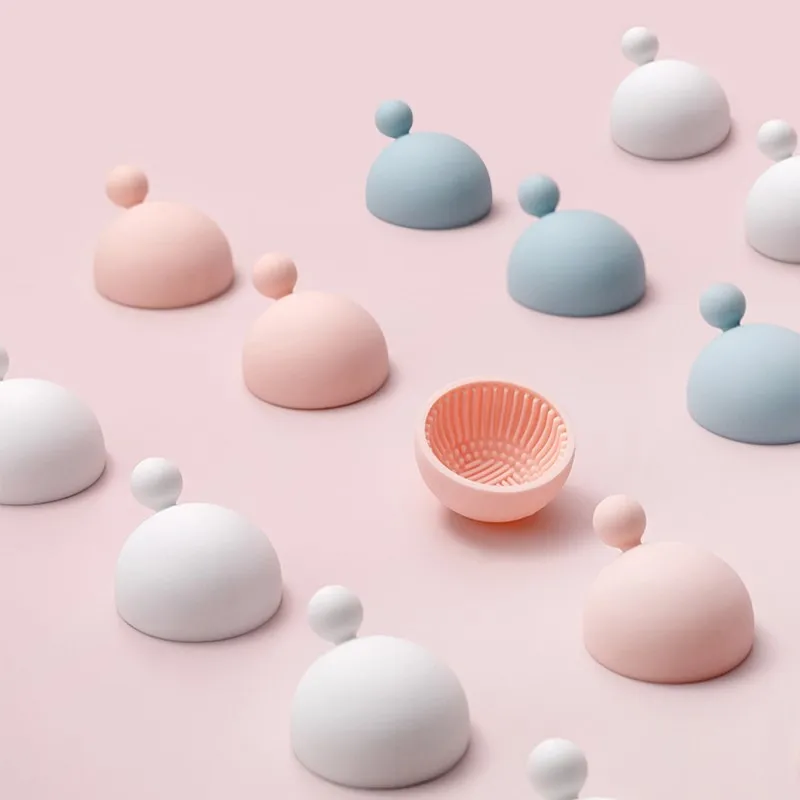 Newest Make up Brush Cleaning Mat Silicone Makeup Cleaning Brush Scrubber Mat Portable Washing Tool Cosmetic Brush Cleaner