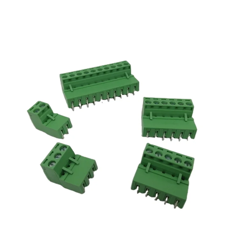 5.08mm Pitch Screw Clamp Pluggable Male Terminal Blocks and Right Angle Pin Female Terminal Blocks