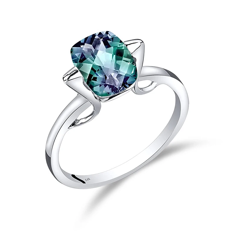 925 silver alexandrite jewelry rings heart shape alexandrite stone ring