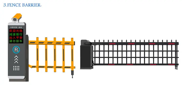 Heavy duty electric fence Advertising boom airborne barrier gate with car parking menegement system