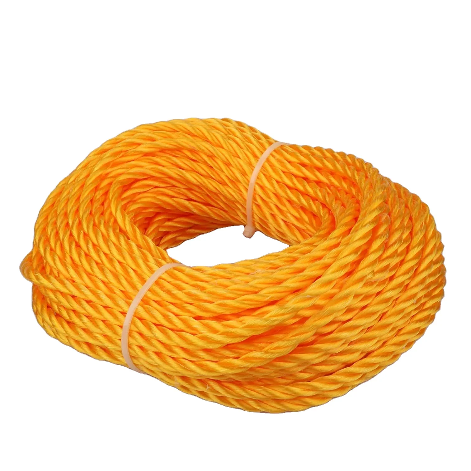 Twisted Polypropylene Rope, Yellow Floating Poly Pro Cord Multipurpose Line