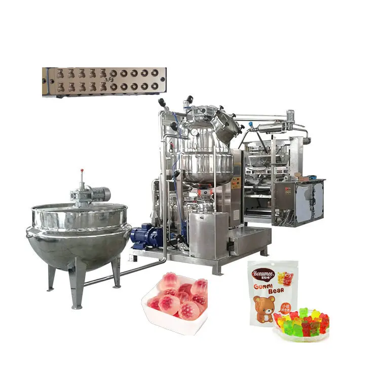 Small Jelly Fudge Gummy Bear Candy Making machine Candy Depositor Production Line