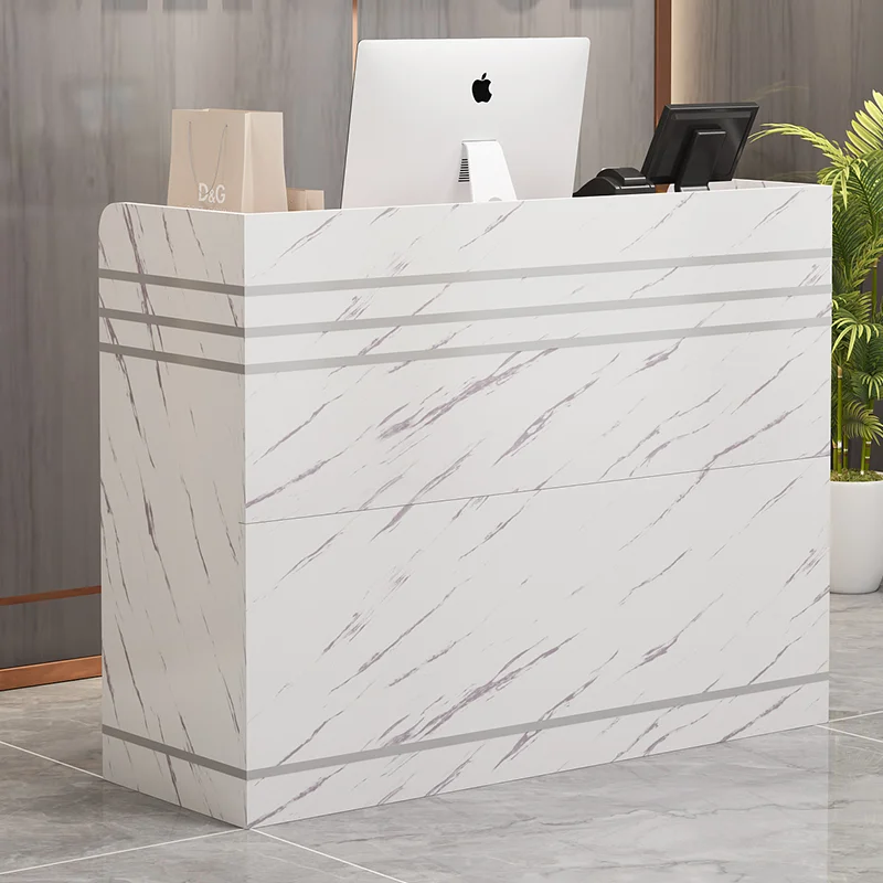 Cheap Commercial Front Desk modern style white color cloth store reception desk cloth store small reception desks