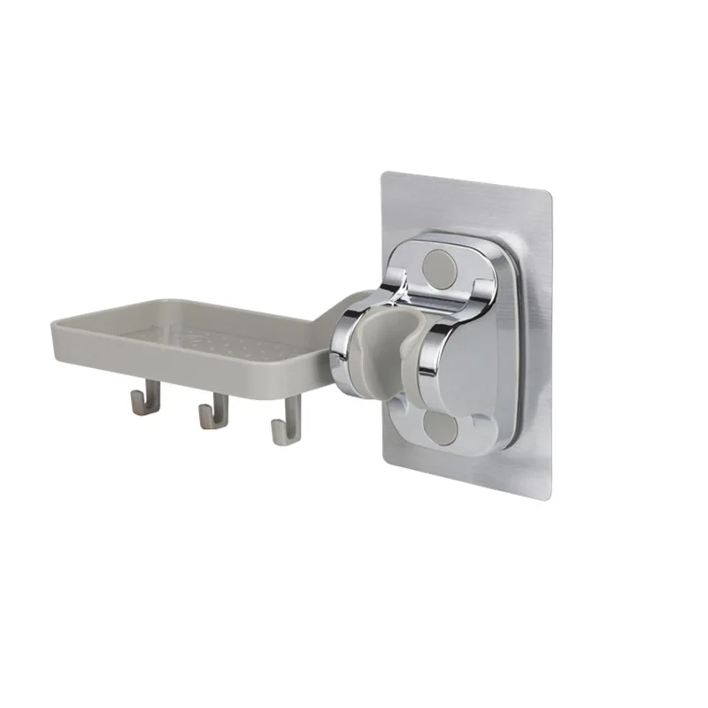 Waterproof Strong Adhesive Shower Head Holder Adjustable Wall Mount Handheld Shower Bracket