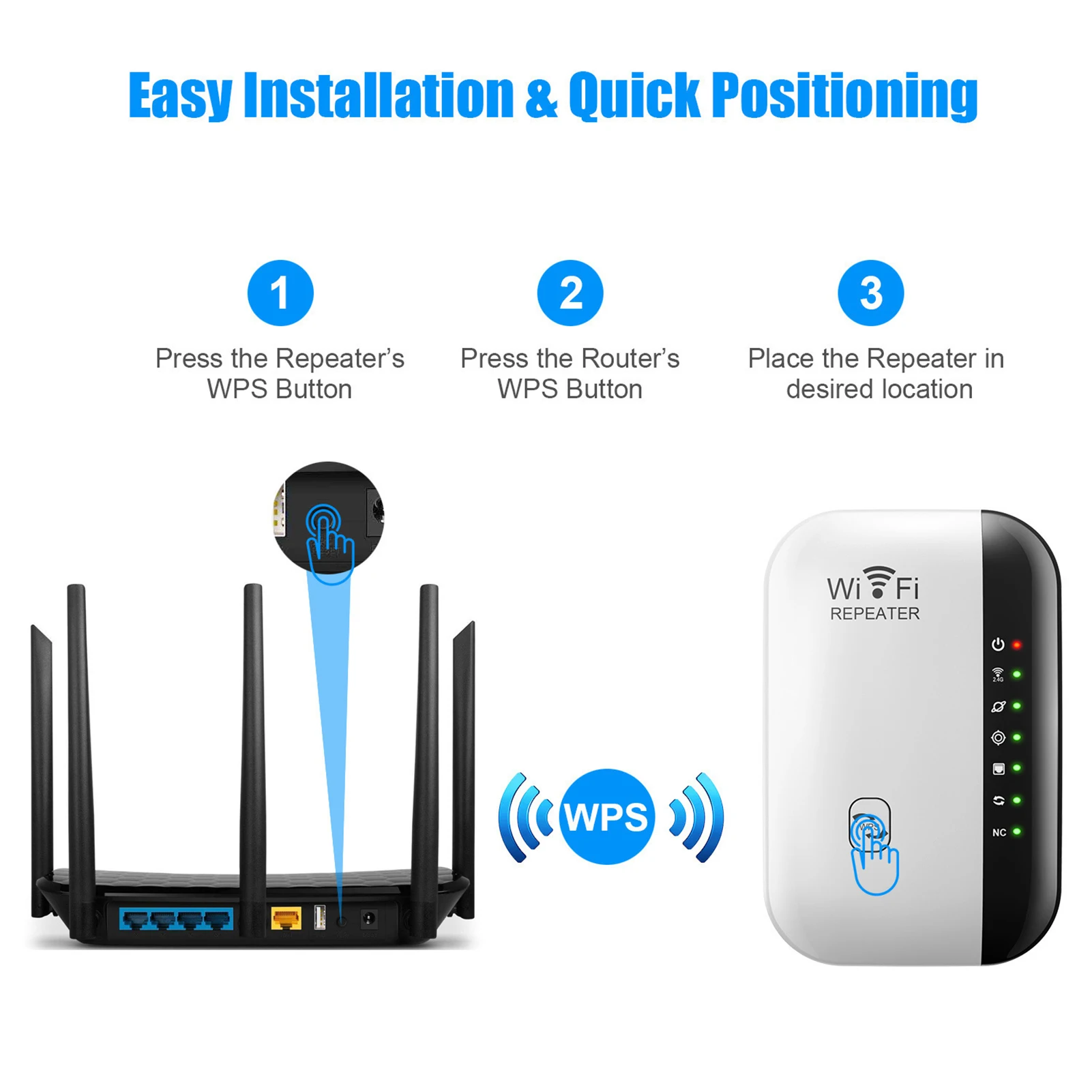 Wireless Repeater WiFi Range Extender Wi Fi Signal Amplifier Booster 2.4G Reapeter Access Machine Portable Travel Wifi Router 4G