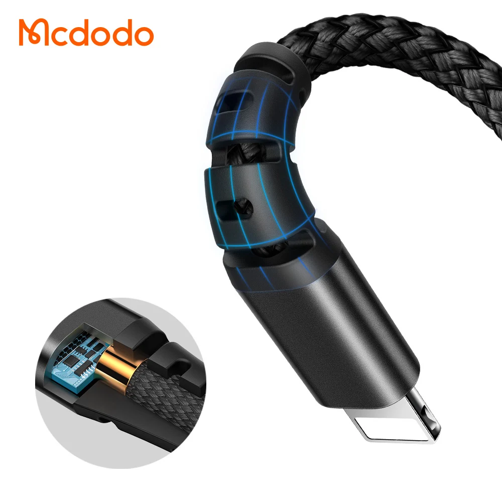 Mcdodo Fast Charging Multi Functional 1.2M 4 in 1 Usb Data Cable for iPhone Micro Type-C Dual Lighting 4in1 Phone Charging