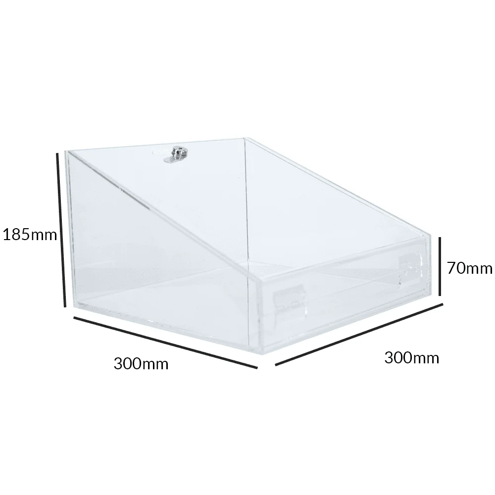 Clear Tabletop Lockable Acrylic Display Case