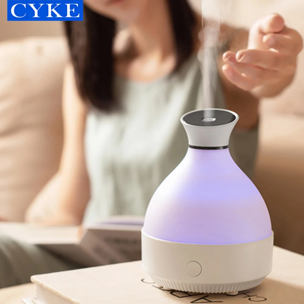 CYKE Luxury Diffuser Aroma  Electric Essential Oil Wood Grain Humidifier Dark Brown Atmosphere Lamp Designer Aroma Diffuser 812
