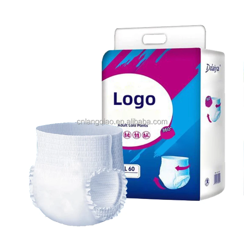 Super Thick Female Ladies Wearable Urine Bag Disposable Incontinence Panty Adult Diaper Pull Up Pants Wholesale