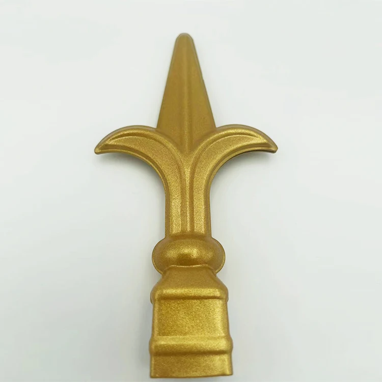 Hot Sale Metal Fence Finials Galvanized Steel Gold Colorful Spear Shape Fence Post Spear Top Cap