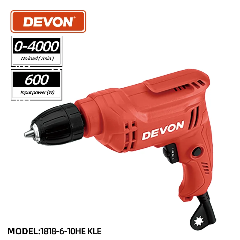 Электрическая дрель DEVON 1818-6-10HE KLE 10 мм с высоким крутящим моментом многофункциональная мини-электрическая для домашнего использования